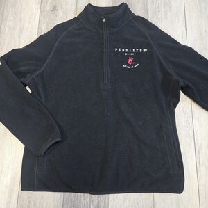 Pendleton Woolen Mills Whiskey Fleece 1/4 Zip Up Sweatshirt Black Logo Men's XL